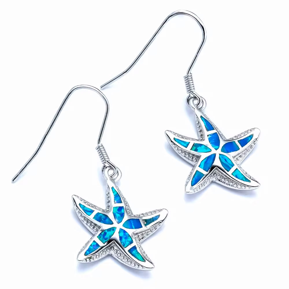 Kleiner Seestern Ohrhänger (Opal)