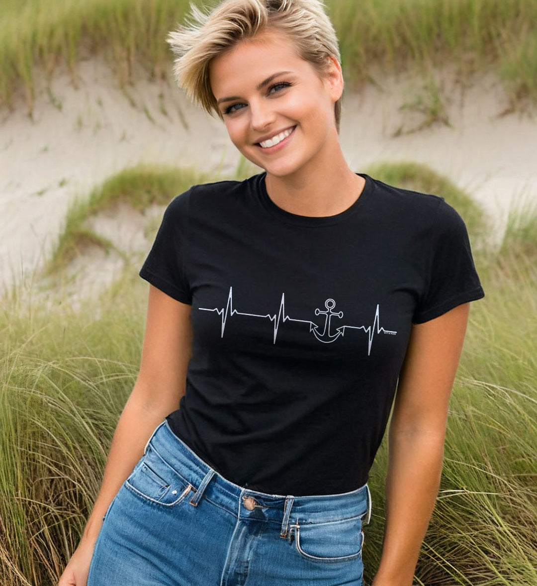 Anker Herzschlag  - Organic T-Shirt für Damen
