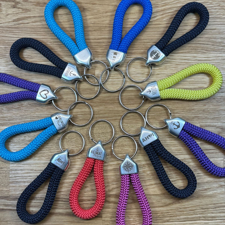 Segeltau Schlüsselanhänger 10mm Schlaufe (personalisierbar)