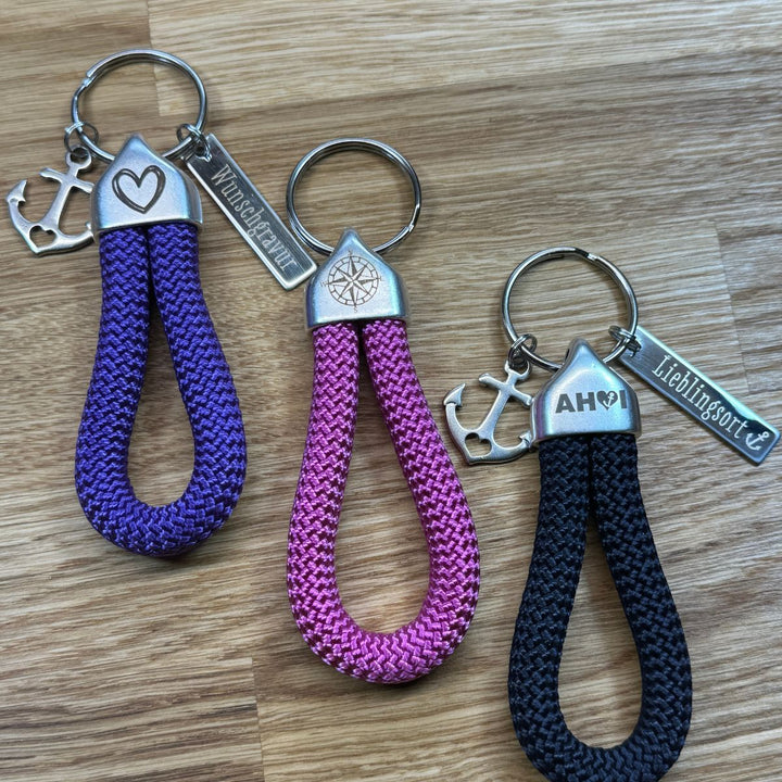 Segeltau Schlüsselanhänger 10mm Schlaufe (personalisierbar)