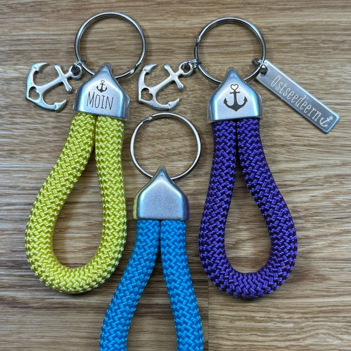 Segeltau Schlüsselanhänger 10mm Schlaufe (personalisierbar)