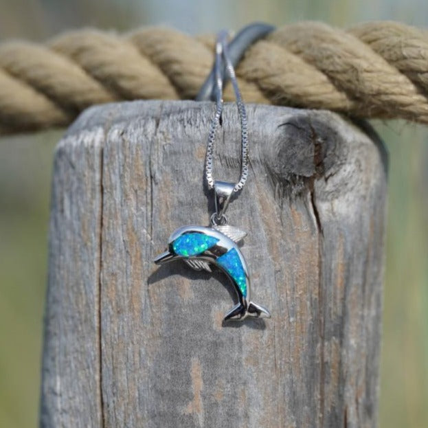 Delfin Anhänger (Opal)