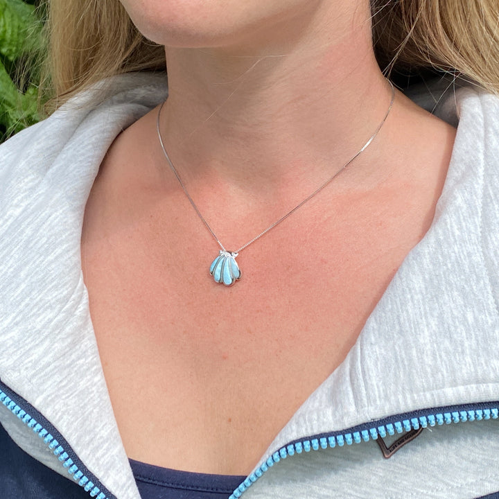 Muschel Anhänger (Larimar)