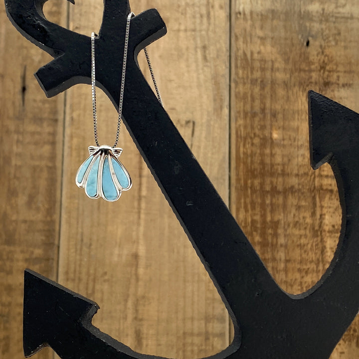 Muschel Anhänger (Larimar)