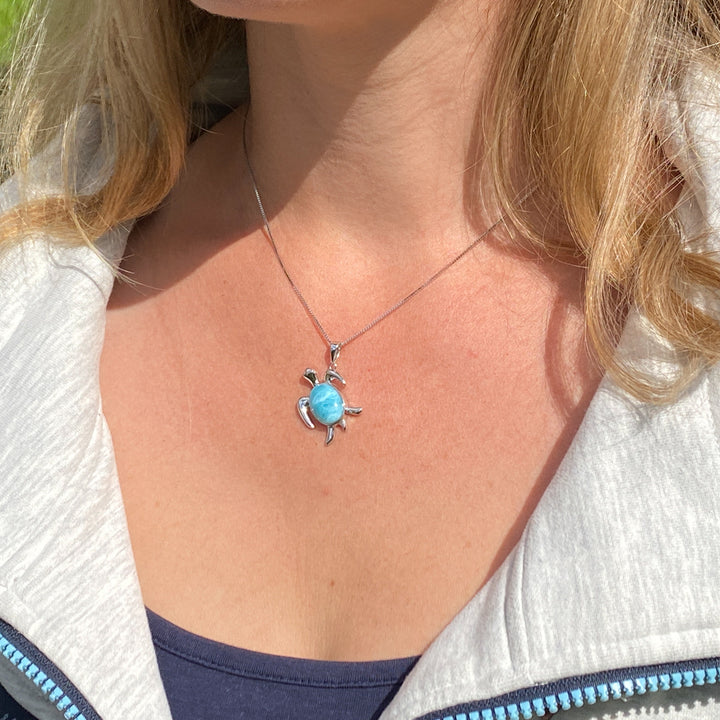 Schildkröten Anhänger (Larimar)