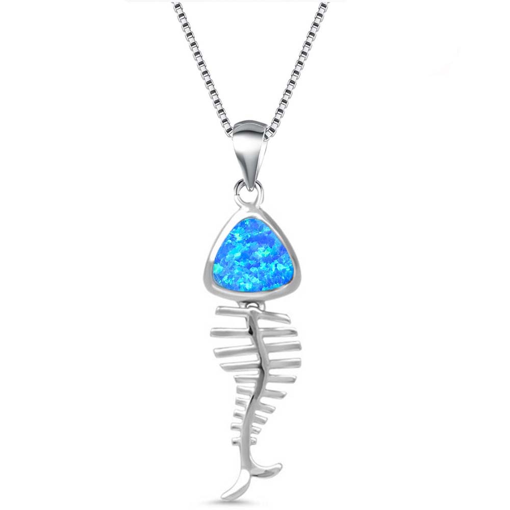 Fischgräten Anhänger (Opal)