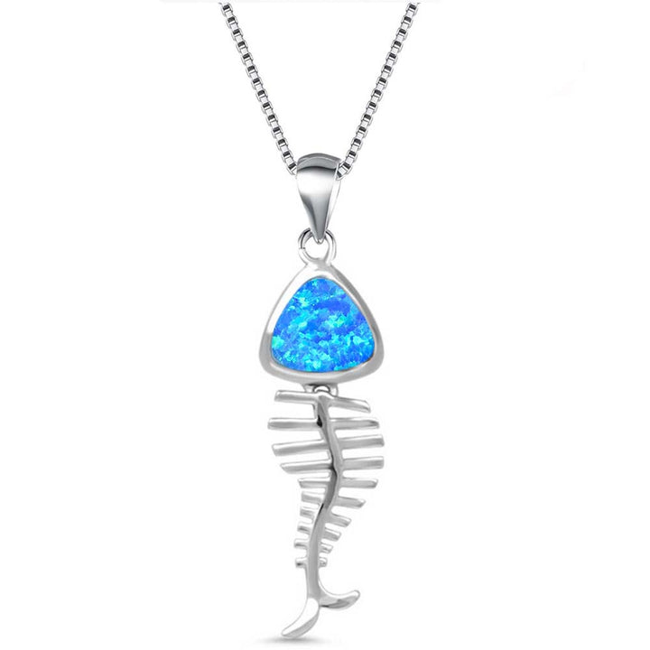 Fischgräten Anhänger (Opal)