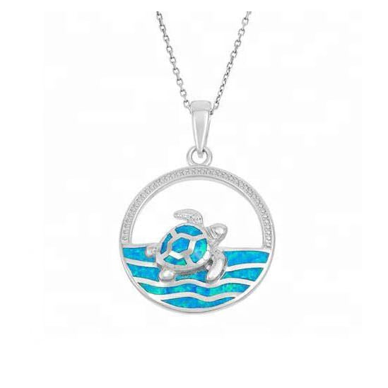 "Schildkröte im Meer" Anhänger (Opal)