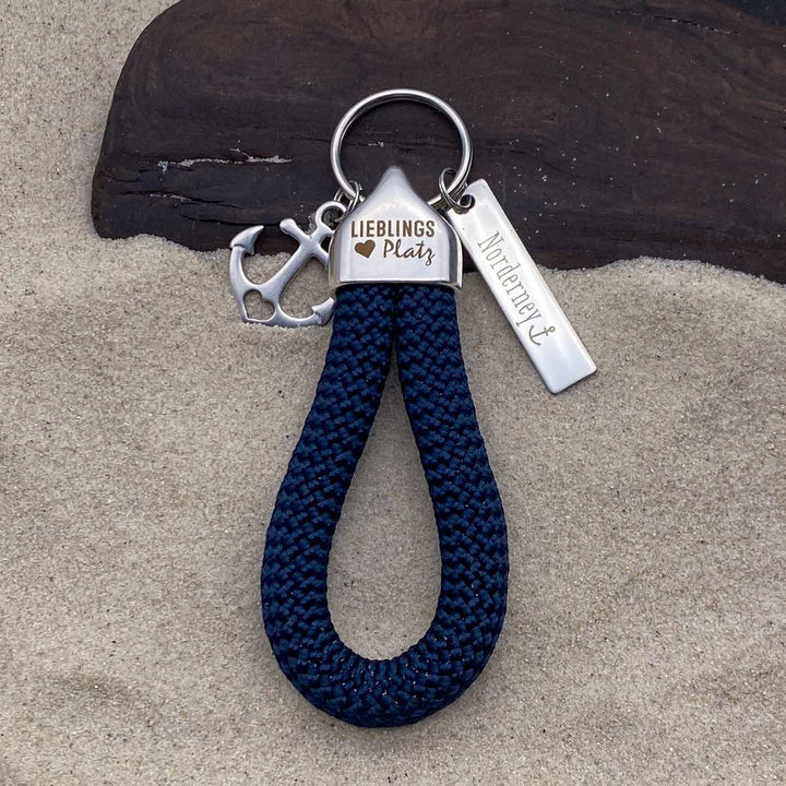 Segeltau Schlüsselanhänger 10mm Schlaufe (personalisierbar)