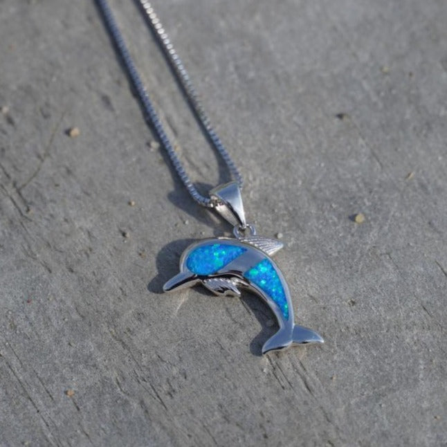 Delfin Anhänger (Opal)