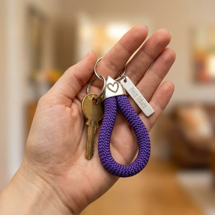 Segeltau Schlüsselanhänger 10mm Schlaufe (personalisierbar)